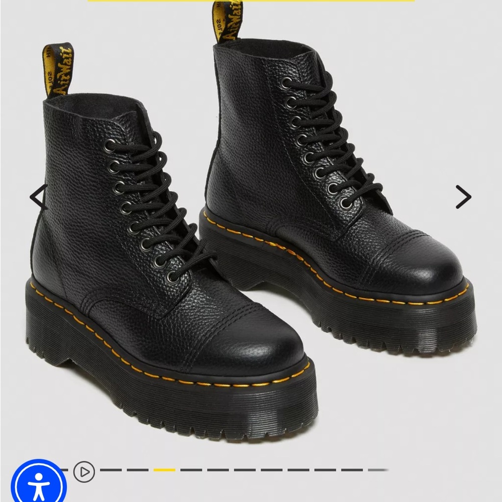 Dr. Martens Black Lace Up Platform Boots